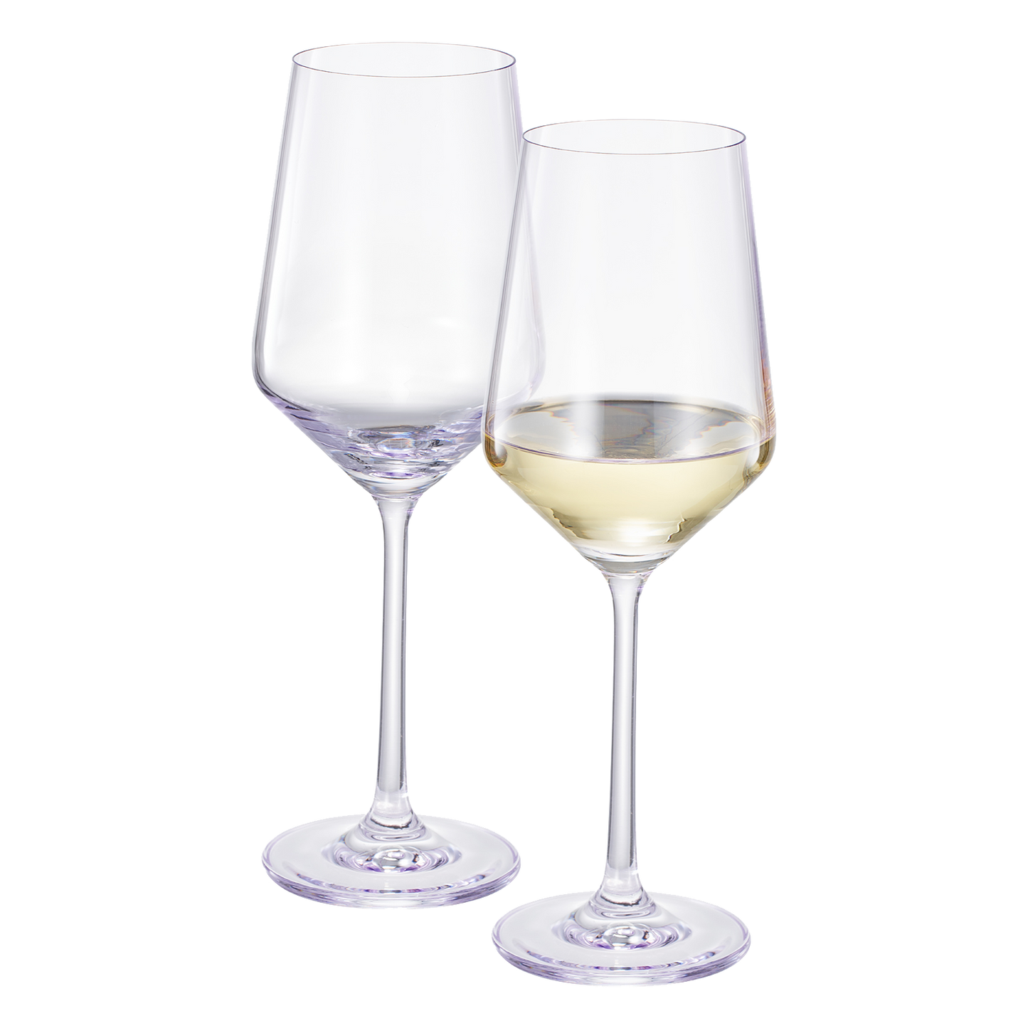 Monet Purple Stemmed Wine Glasses Set of Two