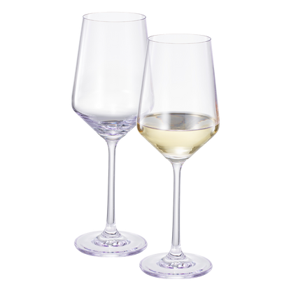 Monet Purple Stemmed Wine Glasses Set of Two