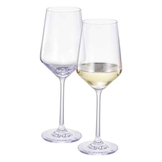 Monet Purple Stemmed Wine Glasses Set of Two
