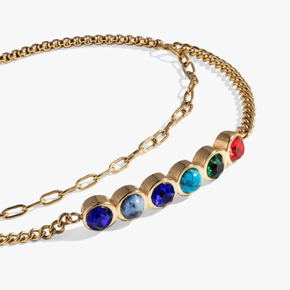 Bracelet Sister Hidden Message Acrostic Bolo by ALEX AND ANI with gold-tone chain and gems on Tampa Home & Garden Store