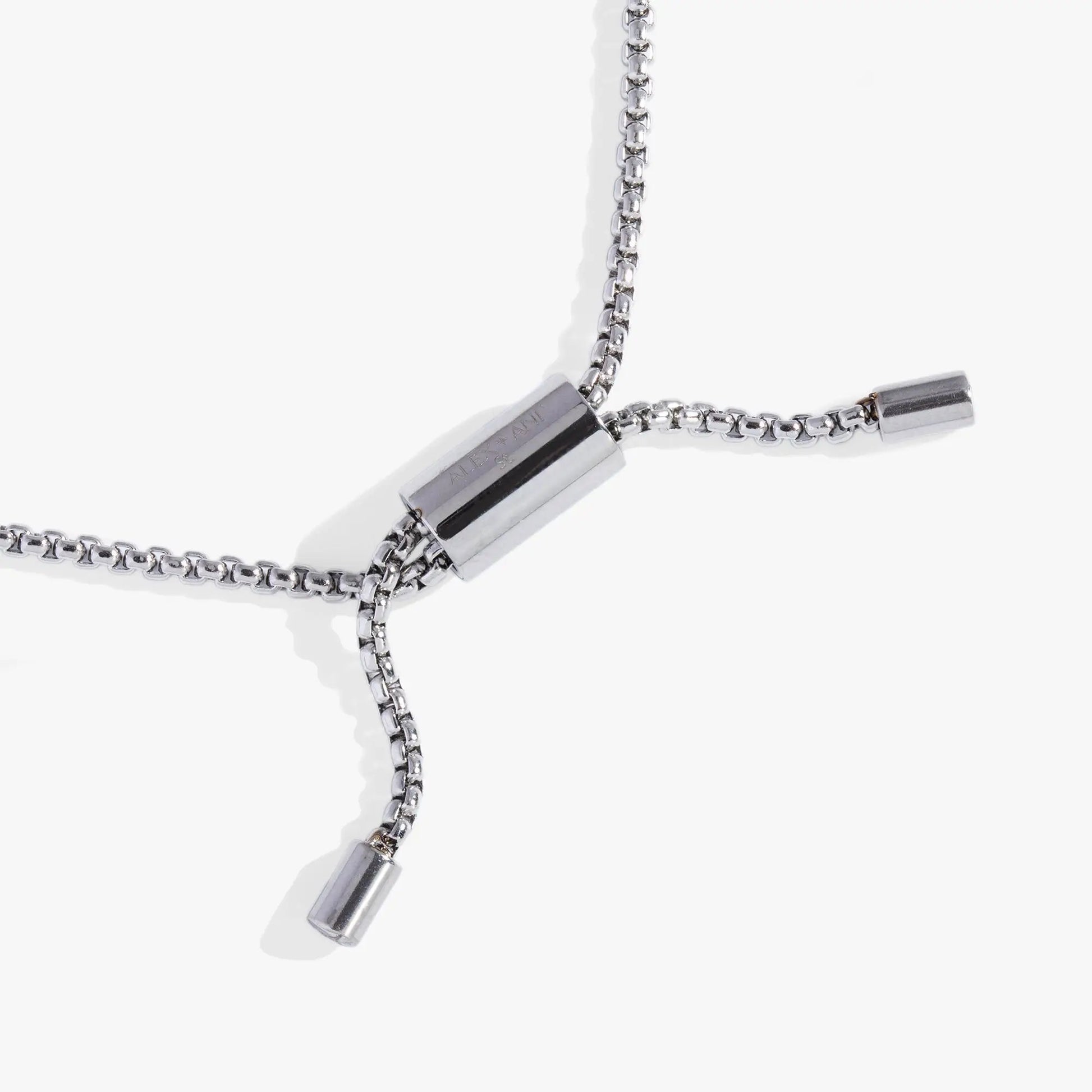Sister Hidden Message Acrostic Bolo Bracelet, silver-tone chain with ALEX AND ANI clasp on Tampa Home & Garden Store