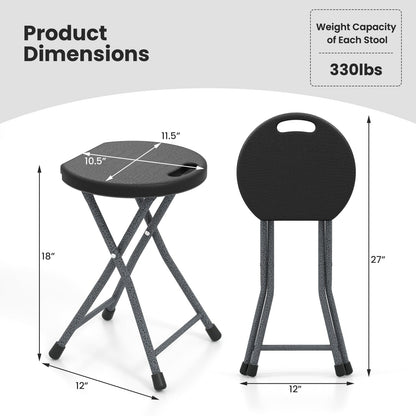 Durable Folding Stool and Grip Handle for Adults