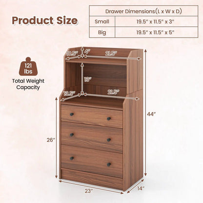 Storage Dresser with Anti Toppling Device