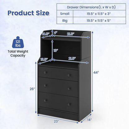 Storage Dresser with Anti-Toppling Device