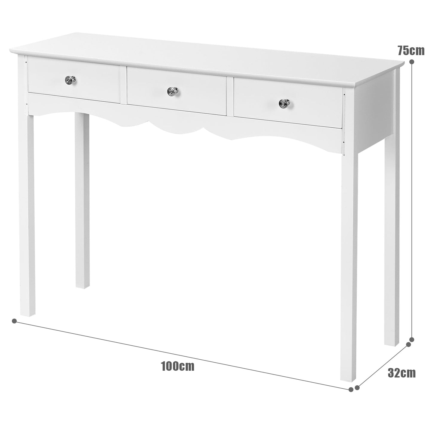 Hall table Side Table w/ 3 Drawers