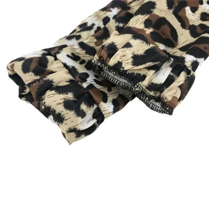 Leopard print long sleeve zipper cardigan outwear coat by Stevvex on Tampa Home & Garden Store