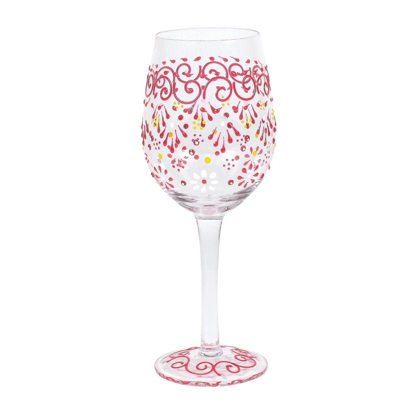 Copa de vino con tallo de melón y henna