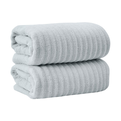 Luxury Combed Cotton and Ribbed Bath Towels