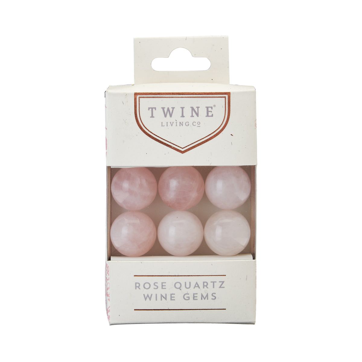 Rose Quartz Wine Gems set of 6 chilling cubes, pink spheres by Twine Living on Tampa Home & Garden Store