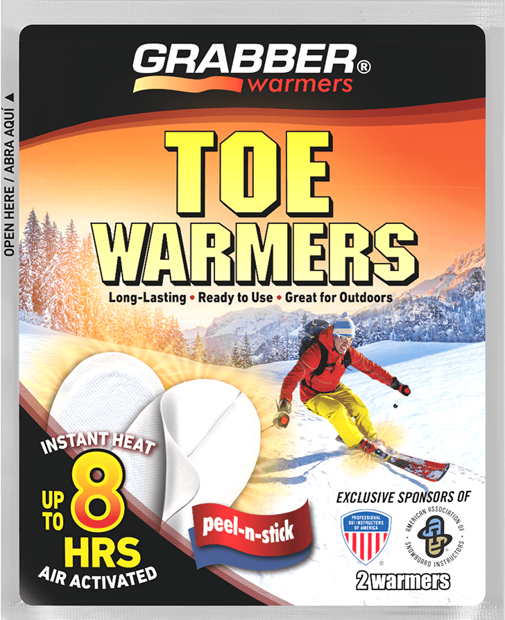 Grabber Ski & Ride Toe Warmers - Long Lasting Safe Natural Odorless Air Activated Warmers - Up to 8 Hours of Heat - 40 Pair Box - Tampa soil911.com