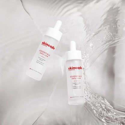 Skincode Hydro Repair Serum bottles, white pumps, red Skincode logo, 30 mL, two bottles on Tampa Home & Garden Store