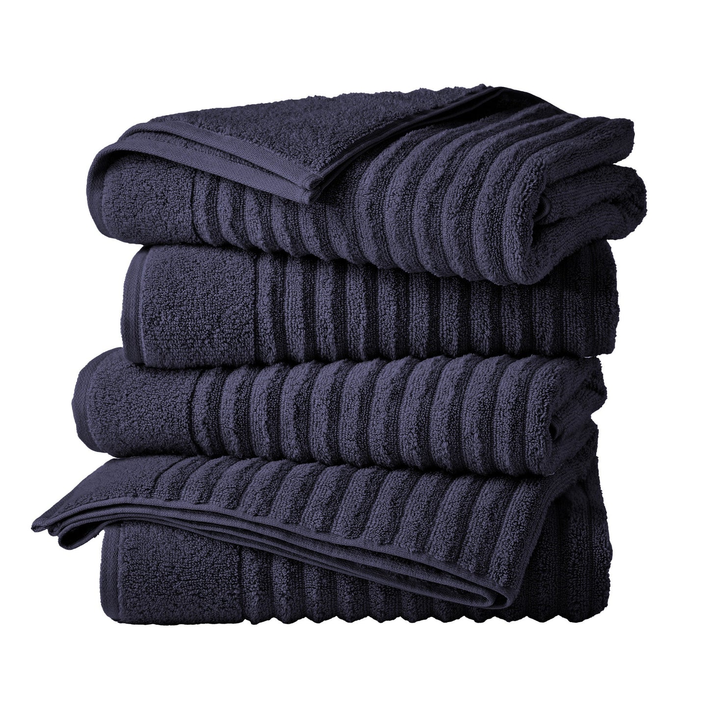 Luxury Combed Cotton and Ribbed Bath Towels