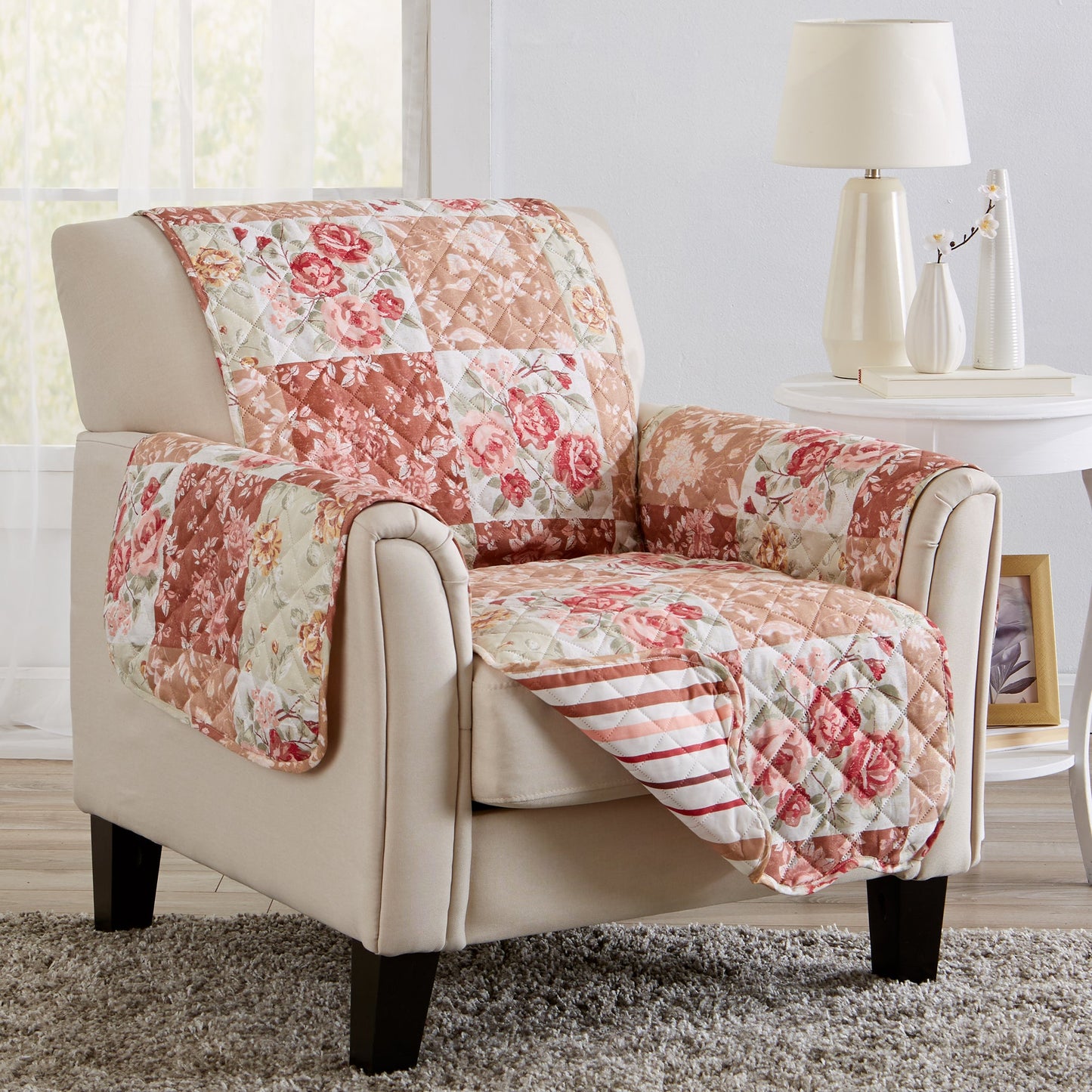 Stylish Floral Patchwork Cover and Protector
