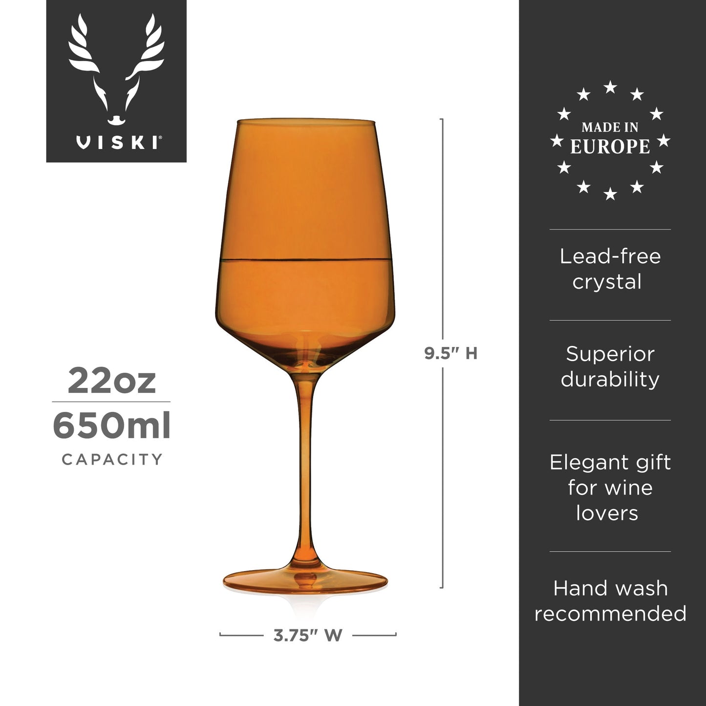 European Lead Free Crystal Wine Glasses In Sunset