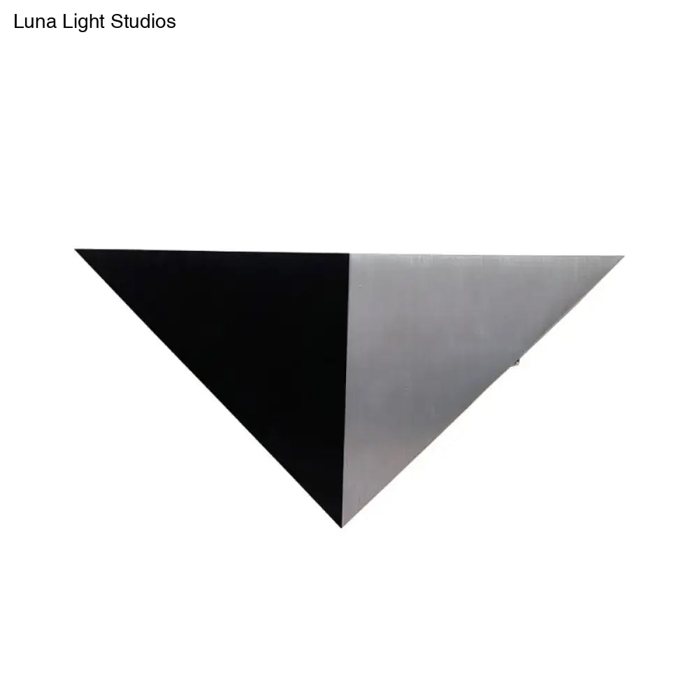Black pyramid RGB wall lamp Decorbites, black and silver metal panels on Tampa Home & Garden Store