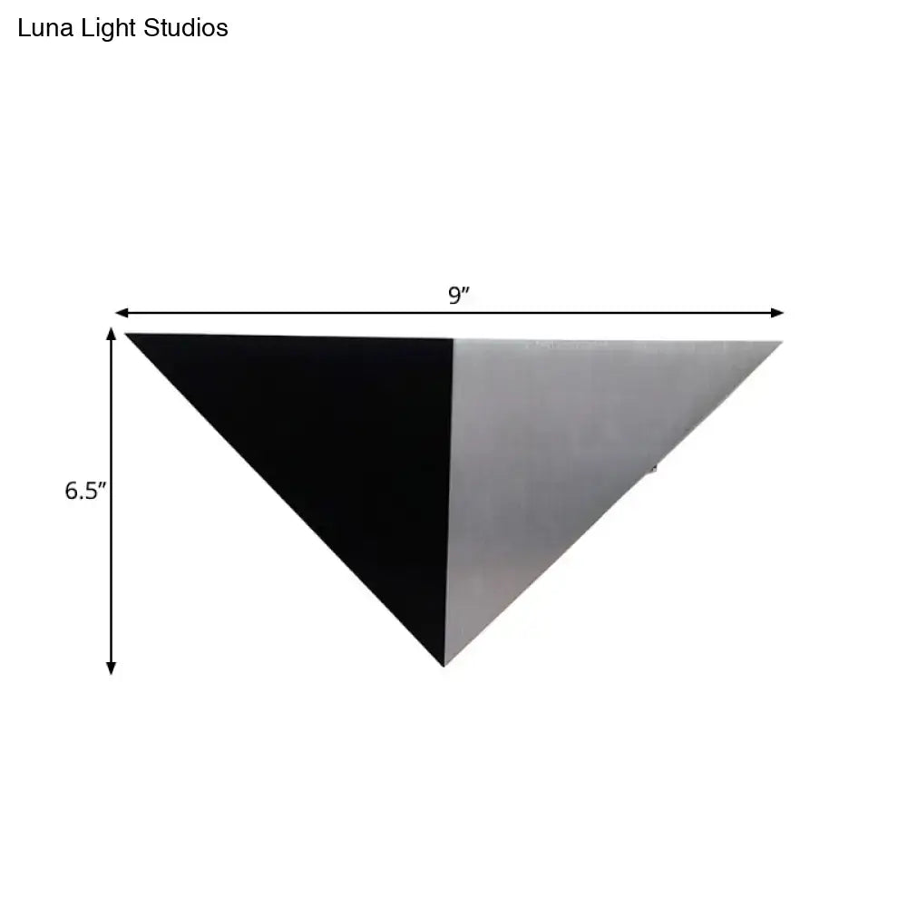 Black Pyramid RGB Wall Lamp by Decorbites with two-tone black/gray panels, 9in wide on Tampa Home & Garden Store