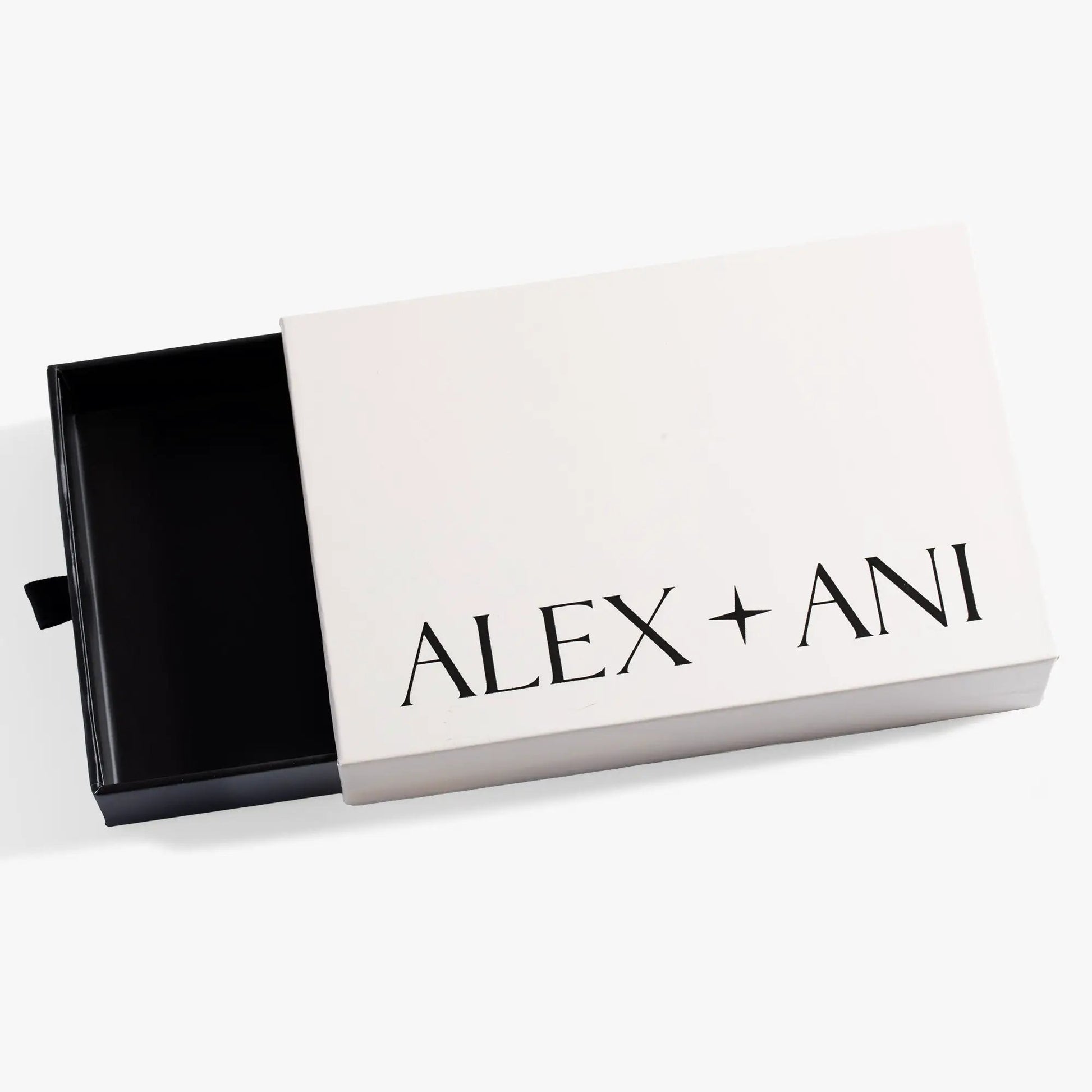 Sliding Gift Box by ALEX AND ANI, white lid over black base, gift boxes & tins on Tampa Home & Garden Store