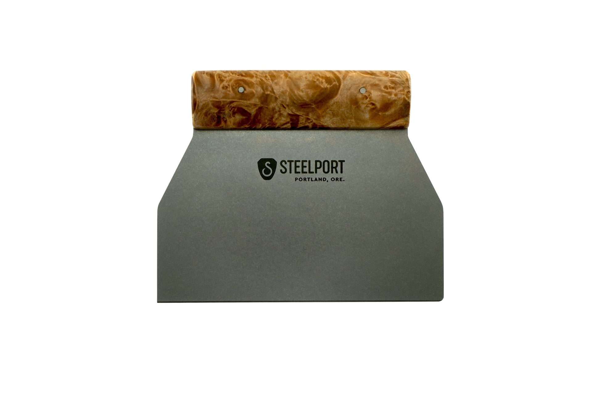 Bench Scraper with burl wood handle and steel blade by STEELPORT Knife Co on Tampa Home & Garden Store