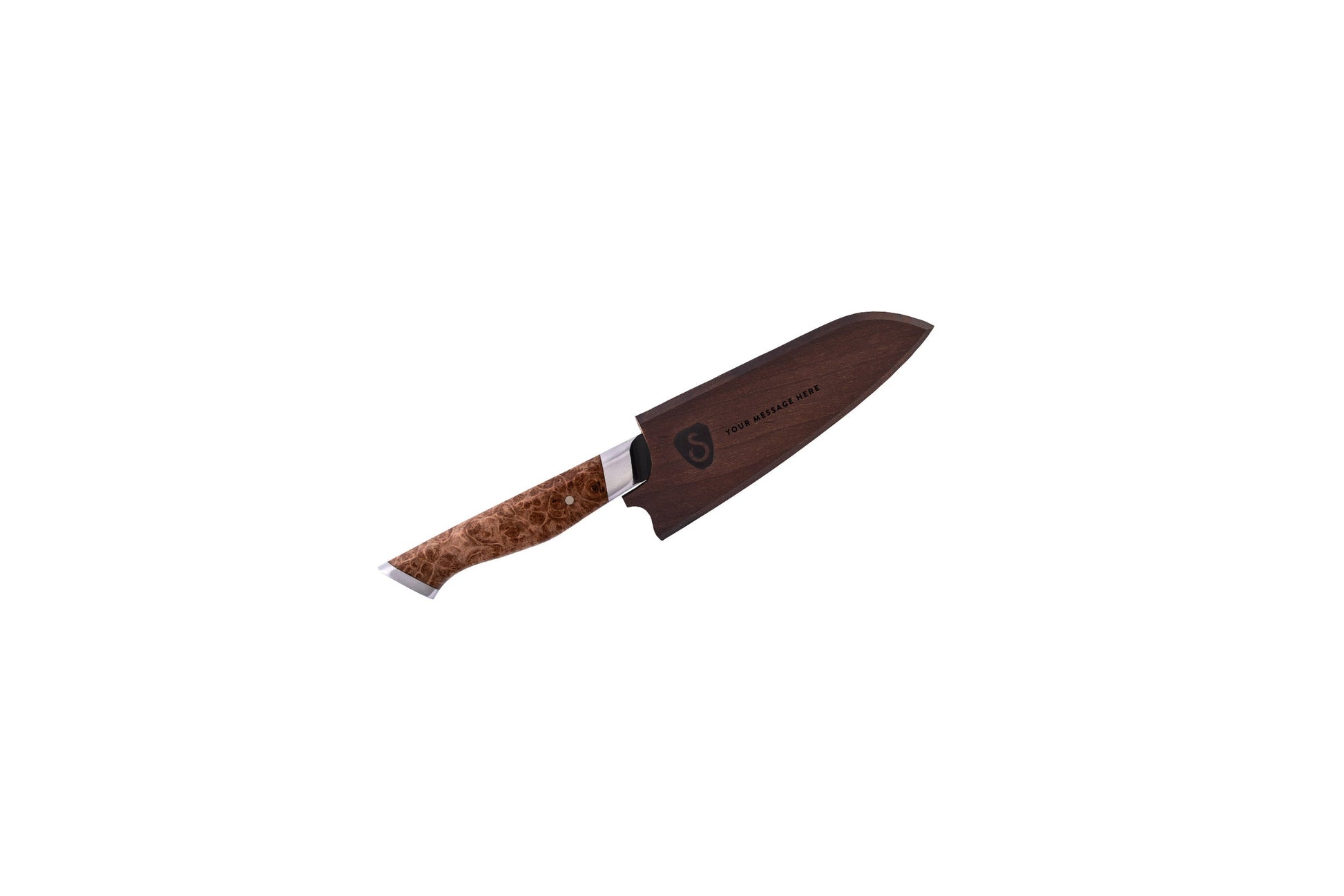 4in paring knife STEELPORT with dark wood handle and engraved blade Your Message Here on Tampa Home & Garden Store