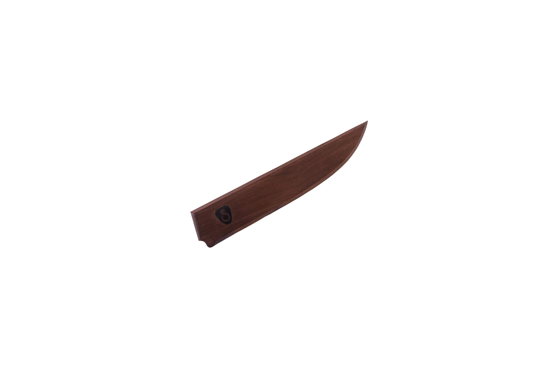 6-inch boning knife sheath by STEELPORT Knife Co., brown wood with S logo on Tampa Home & Garden Store