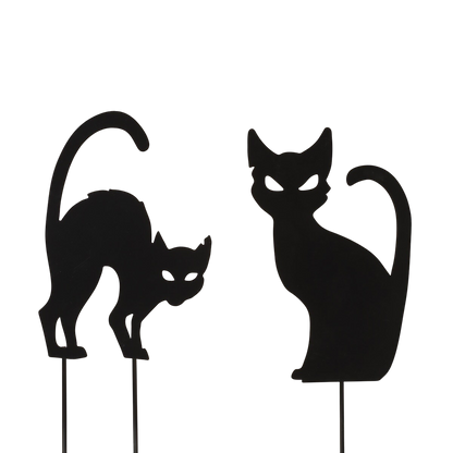 Piquet de jardin Chat noir -