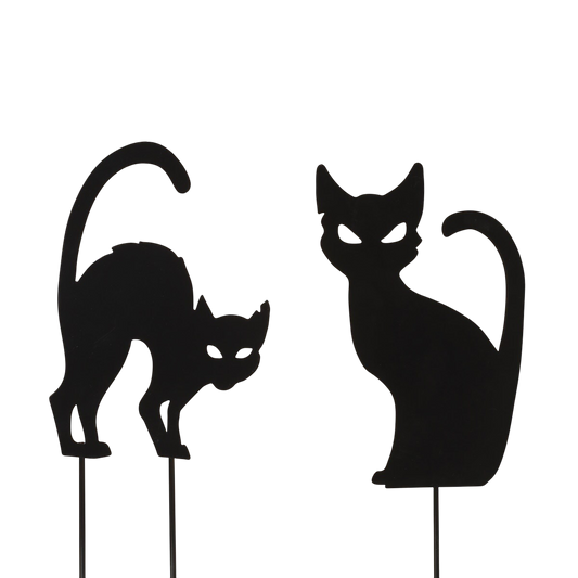 Piquet de jardin Chat noir -