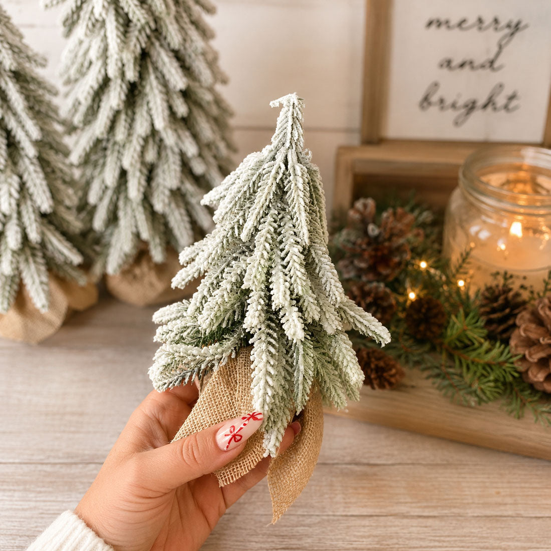 Sapins de Noël enneigés NOUVEAU