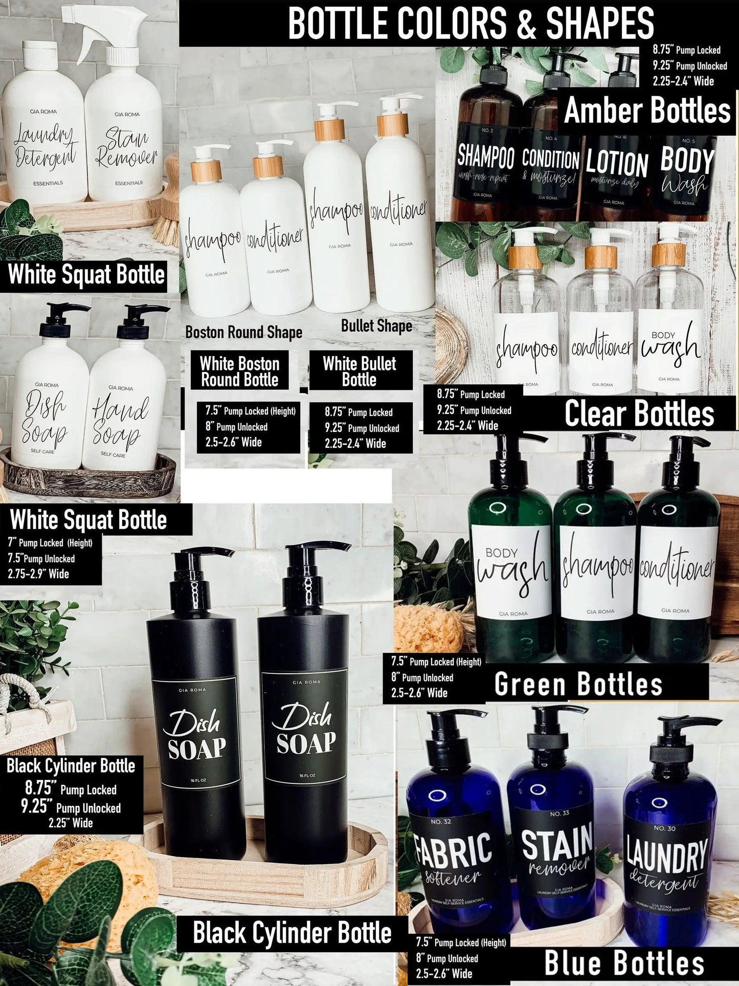 16oz Plastic Cleaning Bottles With Spray Pump
