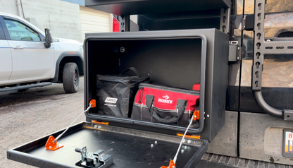Avatar Offroad Deka Box small rear-door storage black metal cargo box on vehicle rack on Tampa Home & Garden Store