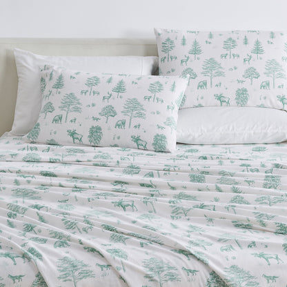 Classic Turkish Cotton Flannel Sheet and Pillow