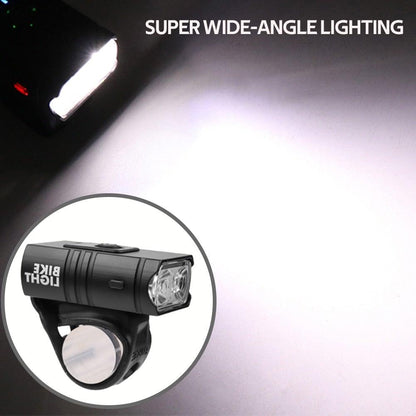 Stevvex ST90SP0331GYH bicycle front light USB rechargeable LED headlight with wide-angle beam on Tampa Home & Garden Store