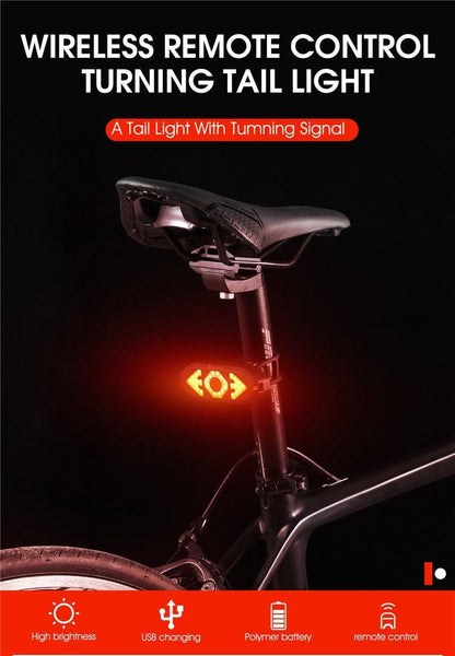 Smart Bike Light With Wireless Remote Taillight
