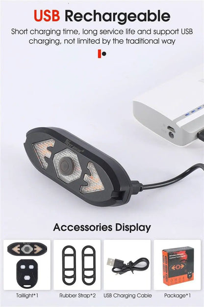 Smart Bike Light With Wireless Remote Taillight