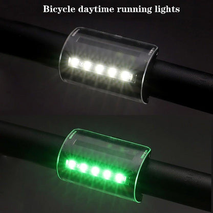 Smart Bike Light rear rechargeable tail light with wireless remote white/green LEDs housing on Tampa Home & Garden Store