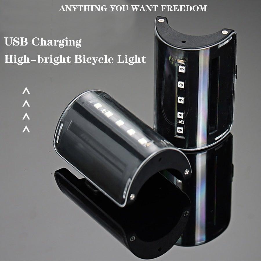 Stevvex USB rechargeable bicycle tail light 2-pack black LED rear lights for night riding on Tampa Home & Garden Store