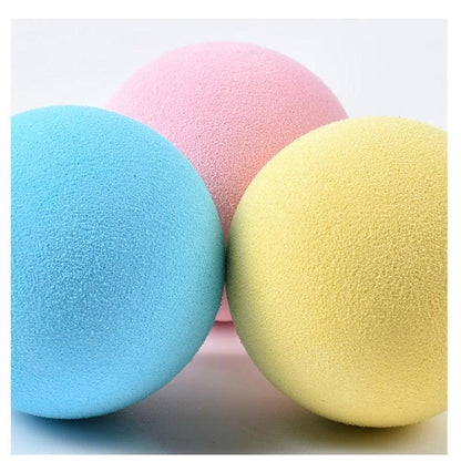 Smart Cat Toys Interactive Ball set (3-pack) by Stevvex in blue, pink and yellow plush balls on Tampa Home & Garden Store