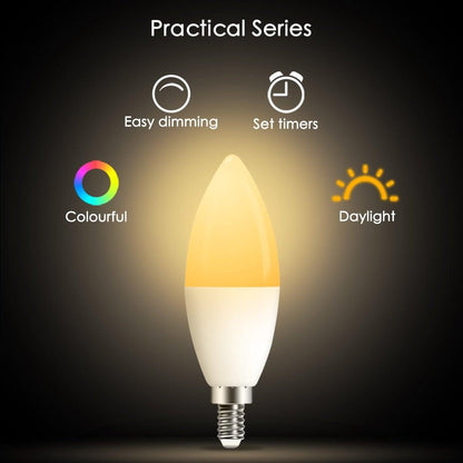 Stevvex RGBCW smart LED bulb warm yellow light with RGB options, easy dimming and timers on Tampa Home & Garden Store