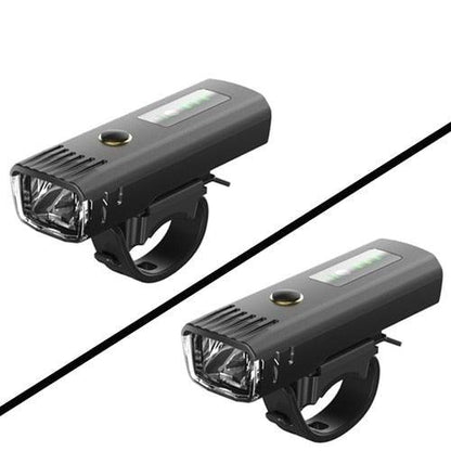 Stevvex bicycle light set front and rear, black USB rechargeable LED bike lights (two) on Tampa Home & Garden Store