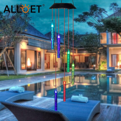 Smart Solar Wind Chime Lamp With Bubble Columns