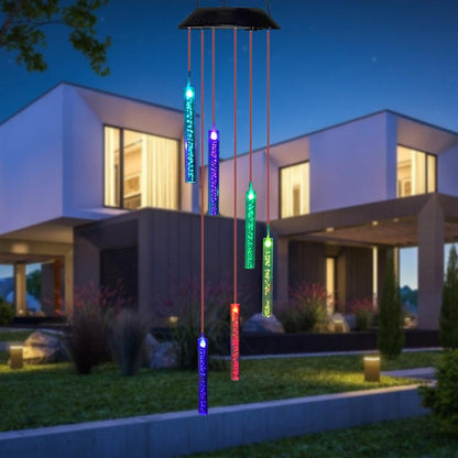 Smart Solar Wind Chime Lamp With Bubble Columns