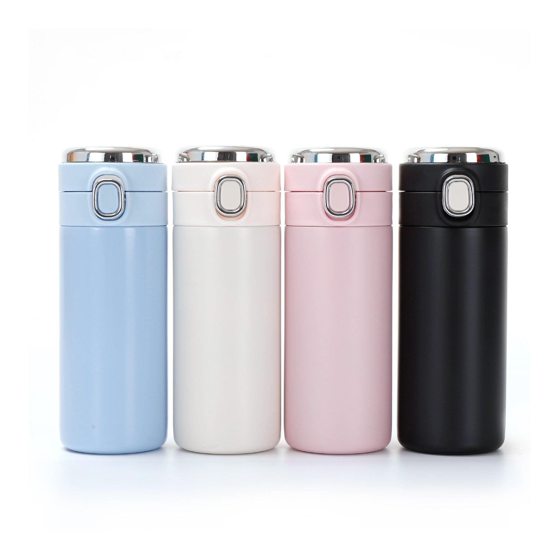 Pastel stainless steel thermos bottles set of 4 with leak-proof lids on Tampa Home & Garden Store