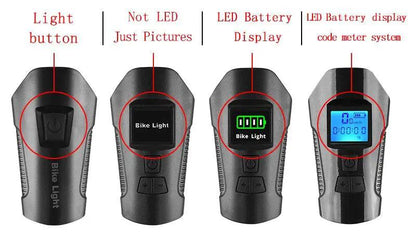 Smart Waterproof Bike Light USB Rechargeable