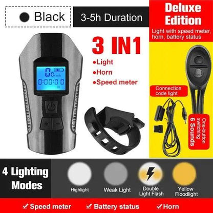 Smart Waterproof Bike Light USB Rechargeable
