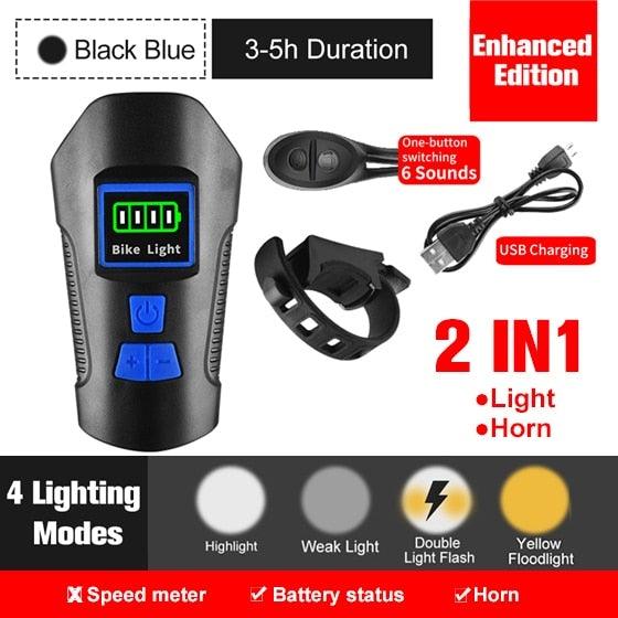 Smart Waterproof Bike Light USB Rechargeable
