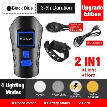 Smart Waterproof Bike Light USB Rechargeable