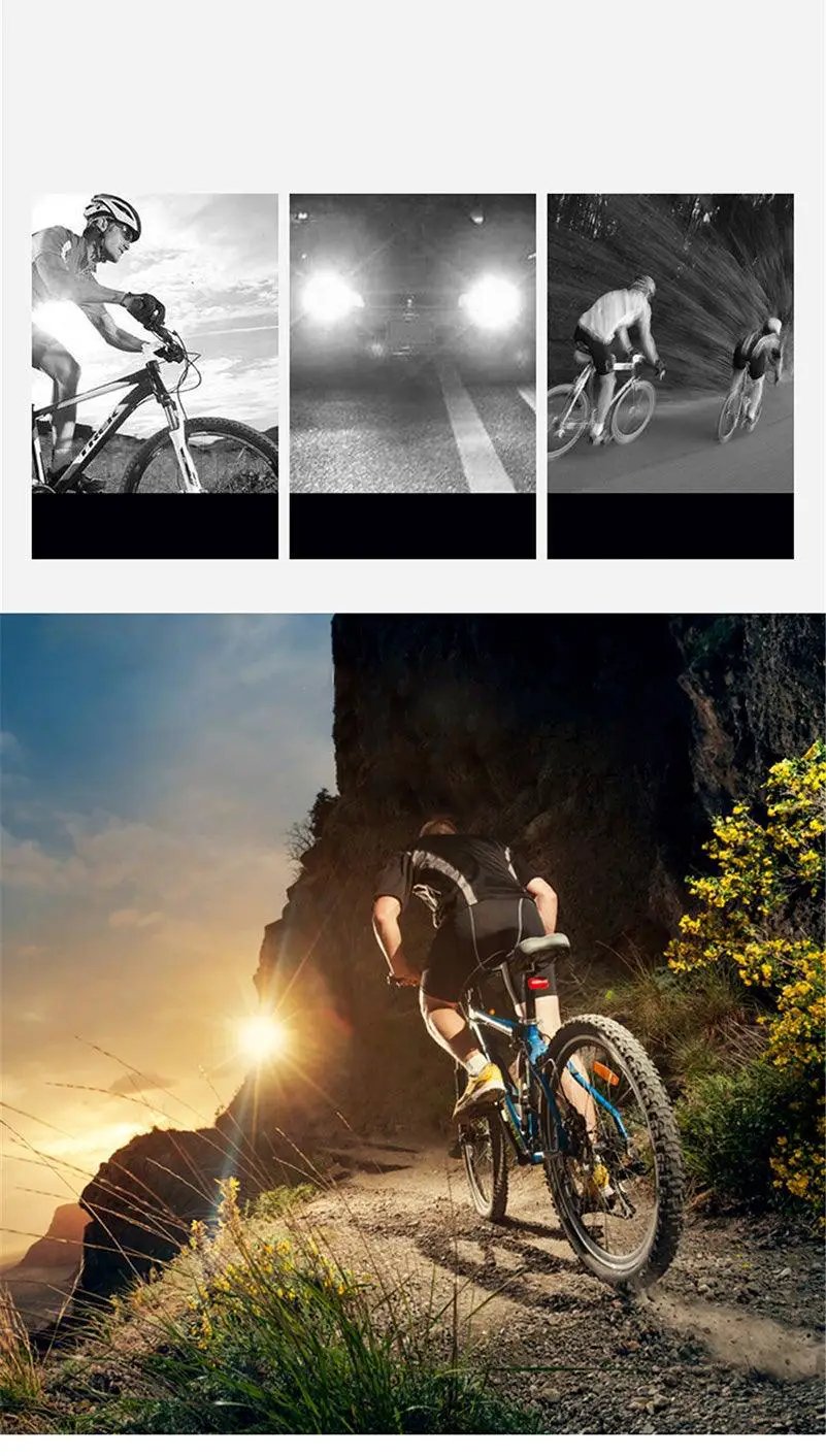 Smart Waterproof Bike Light USB Rechargeable