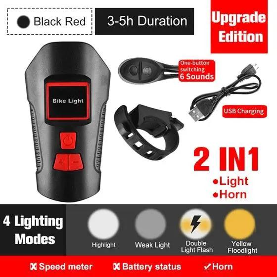 Smart Waterproof Bike Light USB Rechargeable