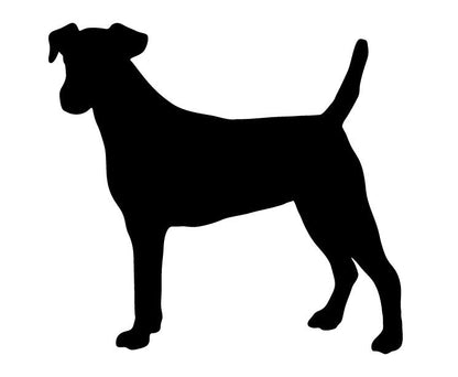 Smooth Fox Terrier garden stake figure in black metal by Rustica Ornamentals on Tampa Home & Garden Store