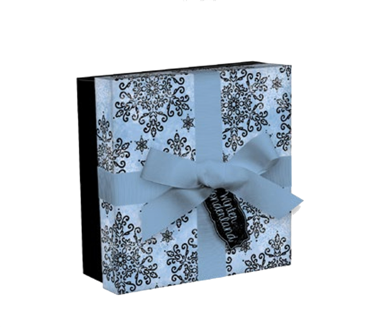 Boîte cadeau carrée avec ruban -
