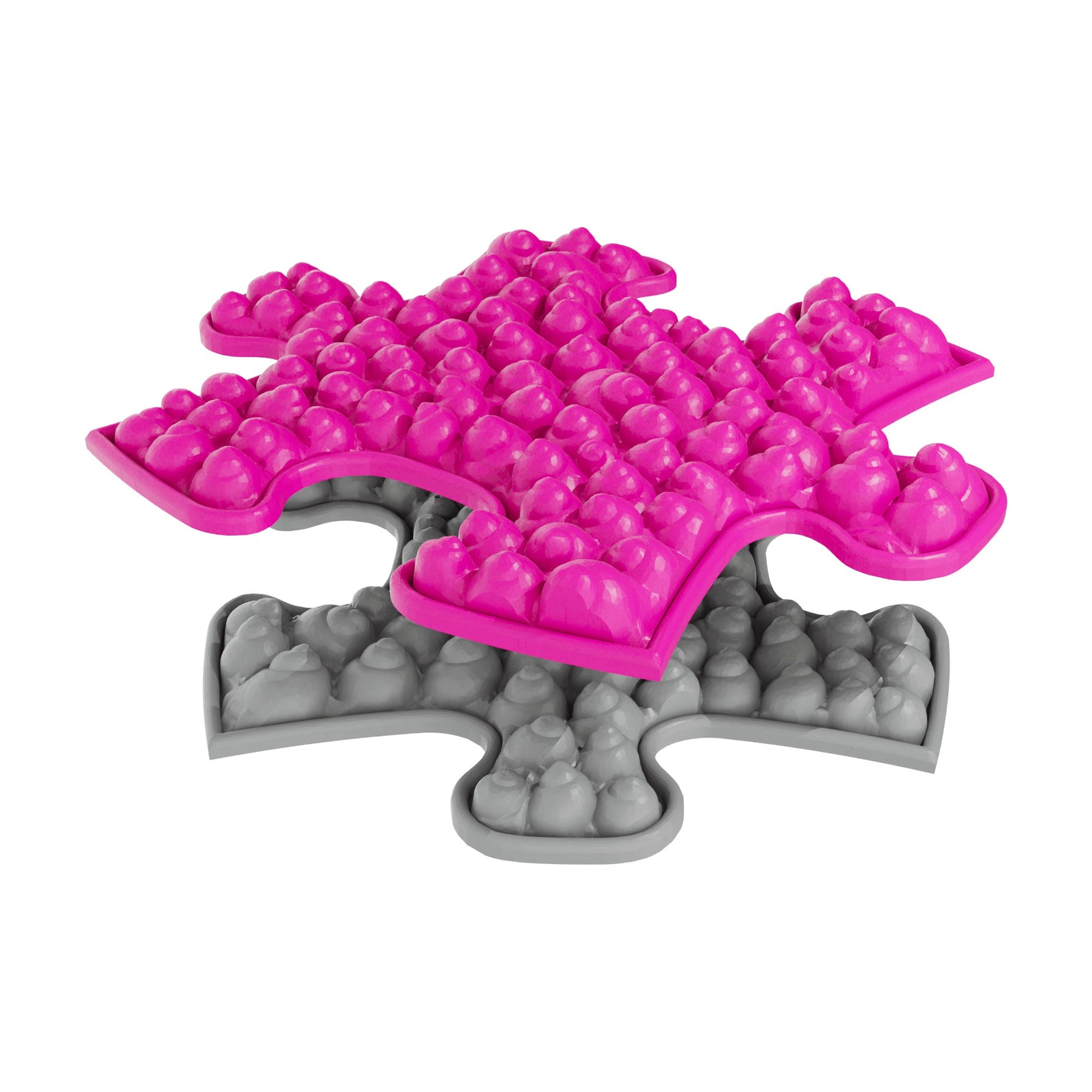 Tots Minis Puzzle Set play mats pink bubble-textured interlocking tiles, 3-piece set on Tampa Home & Garden Store